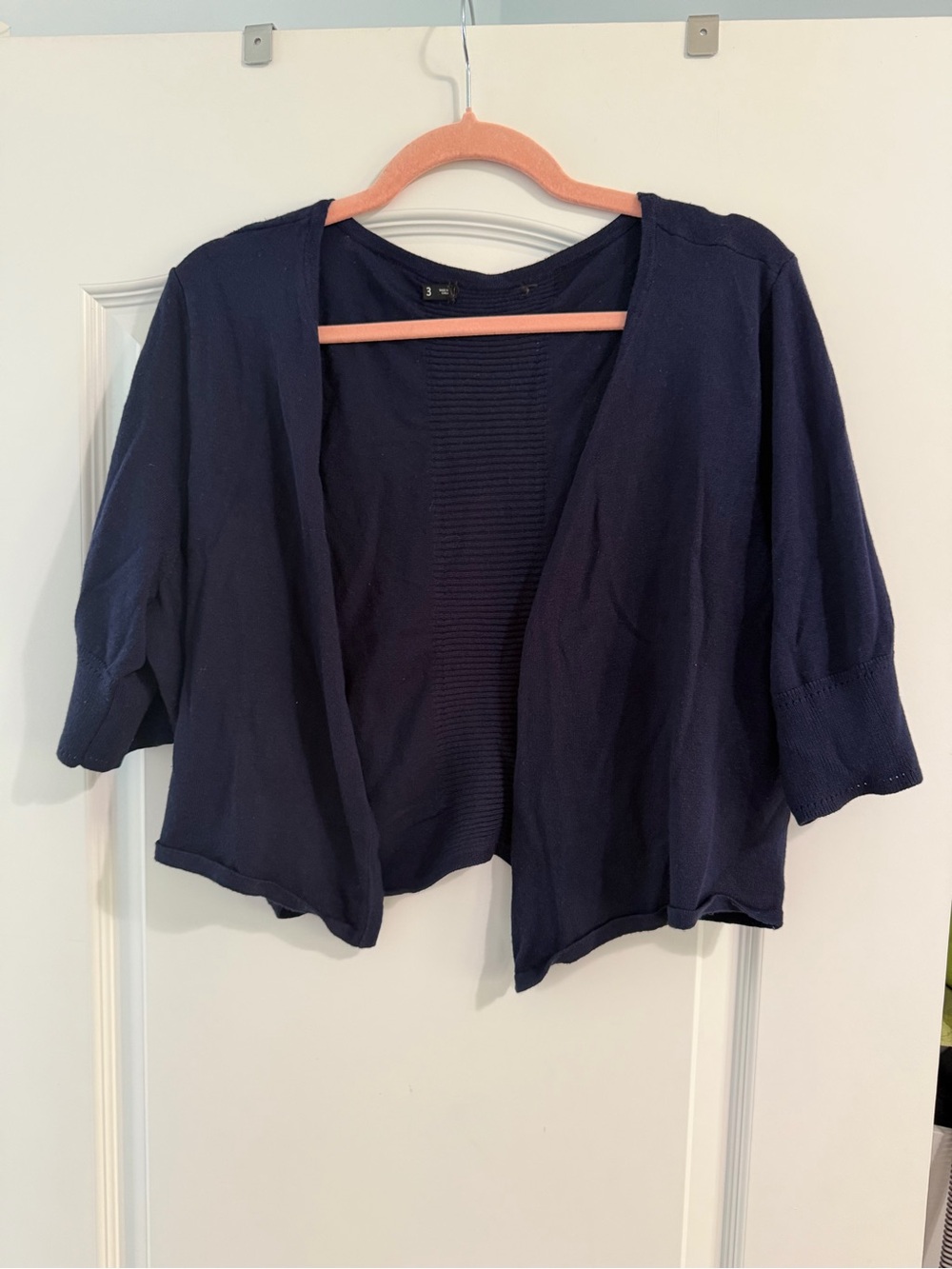 Maurices Navy Open-Front Cropped Cardigan